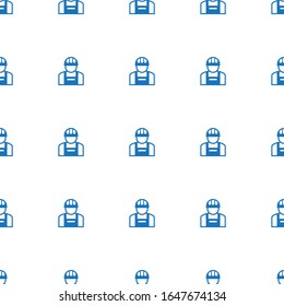 builder icon pattern seamless isolated on white background. Editable filled builder icon. builder icon pattern for web and mobile.