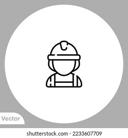 Builder icon sign vector,Symbol, logo illustration for web and mobile