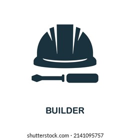 Builder icon. Simple element from construction collection. Creative Builder icon for web design, templates, infographics and more