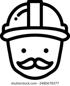 builder icon. Thin Linear Style Design Isolated On White Background