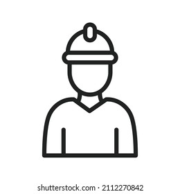 Builder icon vector image. Can also be used for Physical Fitness. Suitable for mobile apps, web apps and print media.