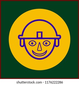 Builder line icon, build and repair, construction worker sign vectorr