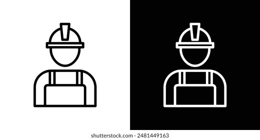 Builder line icon vector illustration set.