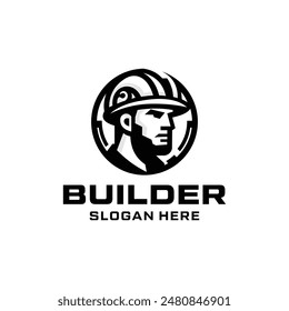 Builder Logo Design Inspiration. Logo Template For Business Identity Architecture, Construction Worker, Property, Real Estate, Housing Solutions, Home Renovation, Building Engineer, etc.