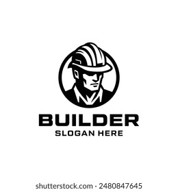 Builder Logo Design Inspiration. Logo Template For Business Identity Architecture, Construction Worker, Property, Real Estate, Housing Solutions, Home Renovation, Building Engineer, etc.
