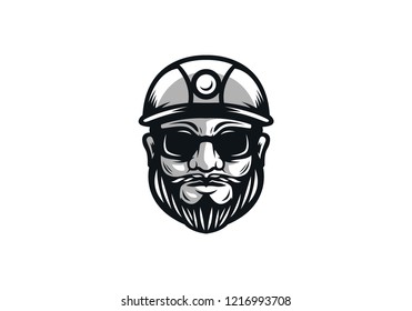 builder logo mascot  vector