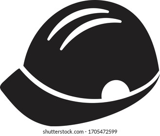 Icono de negro de sombrero duro de generador