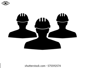 builder man in a helmet, icon, vector illustration eps10