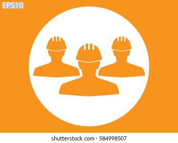 builder man in a helmet, icon, vector illustration eps10