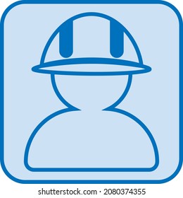 Builder man, illustration, vector, on a white background.