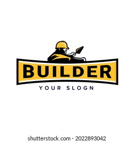 builder man yellow logo branding