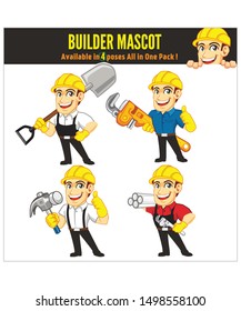 Builder Mascot with friendly character