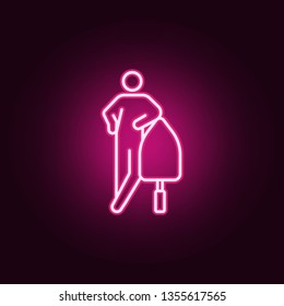 builder neon icon. Elements of conceptual figures set. Simple icon for websites, web design, mobile app, info graphics