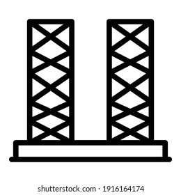 Icono del pilar del constructor. Icono del vector del pilar del constructor de esquemas para el diseño web aislado en fondo blanco
