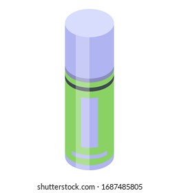 Icono de espuma de poliuretano del generador. Isométrico del constructor de espuma de poliuretano icono vectorial para el diseño web aislado en fondo blanco