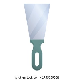 Builder putty knife icon. Cartoon of builder putty knife vector icon for web design isolated on white background