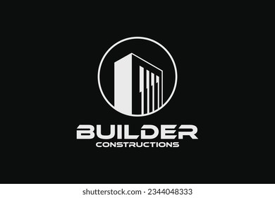 Logo del constructor, inmobiliario y construcciones