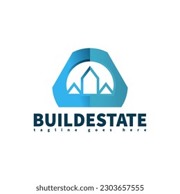 Vorlage für den Bau und das Immobilienlogo