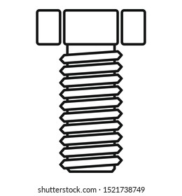 Builder screw icon. Outline builder screw vector icon for web design isolated on white background