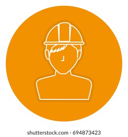 builder shirtless avatar character icon