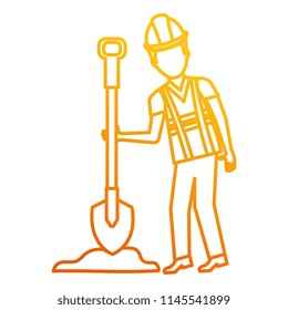 builder with shovel character