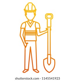 builder with shovel character