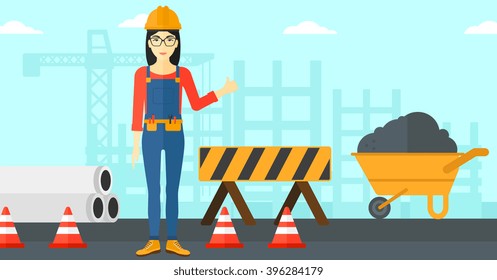 Builder showing thumbs up.