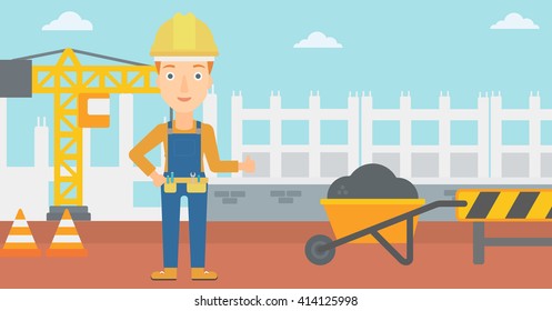 Builder showing thumbs up.