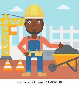 Builder showing thumbs up.