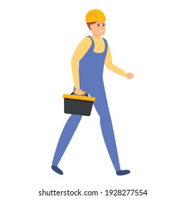 Builder tool box icon. Cartoon of builder tool box vector icon for web design isolated on white background