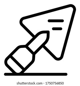 Icono de la línea de desplazamiento del constructor. Icono de vector de traviesa del generador de esquemas para el diseño web aislado en fondo blanco