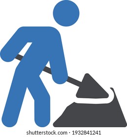 builder vector glyph colour icon