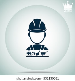 Builder vector icon.