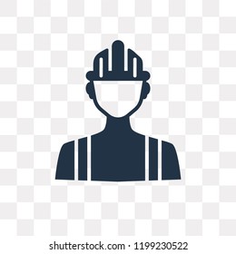 Builder vector icon isolated on transparent background, Builder transparency concept can be used web and mobile