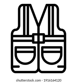 Bauernweste-Symbol Rahmenbauer Vektorsymbol für Webdesign einzeln auf weißem Hintergrund