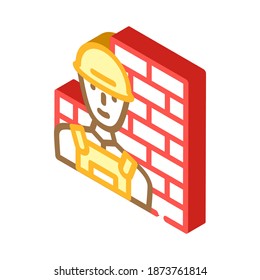 builder worker glyph icon vector. builder worker sign. isolated contour symbol black illustration