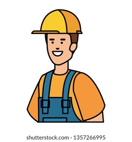 builder worker with helmet