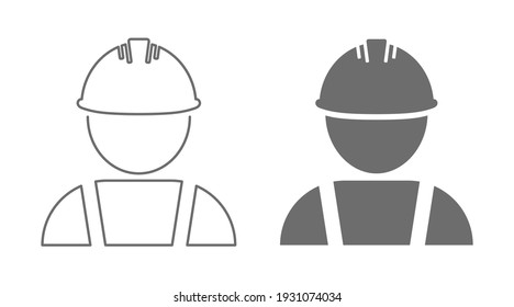 icono del trabajador generador con hardhat