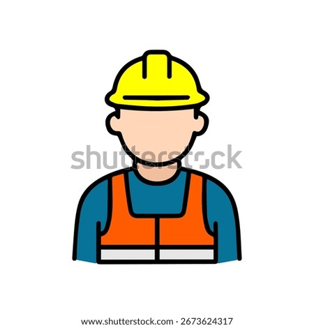 Builder Worker in Uniform Icon