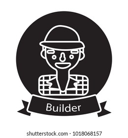 builderman icon flat black