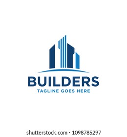 builders building logo icon vector template