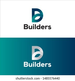 Builders, Creative Home Construction Concept Logo Design Template