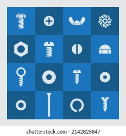 Builders hardware vector icons set.