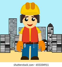 Builders icons set. In the EPS file, each element is grouped separately. Isolated on white background.