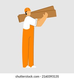 builders work engineer on construction in orange uniform man