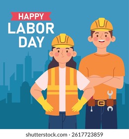 Builders at Work on Labor Day Celebration