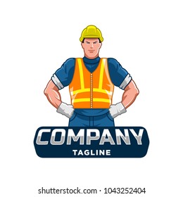 Builders, Worker Character Logo Design
