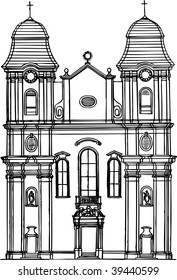 Roman Gothic Style Sample European Architecture Stock Vector (Royalty ...