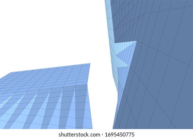 building 3d architecture, vector background