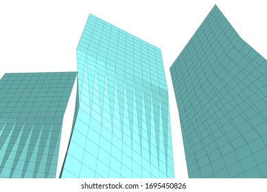 building 3d architecture, vector background